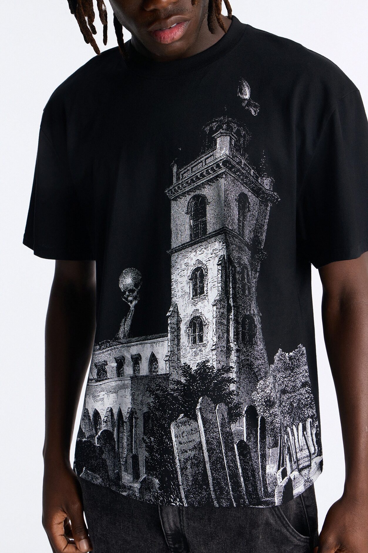 Looming Death Oversized Short Sleeve Tee - Black