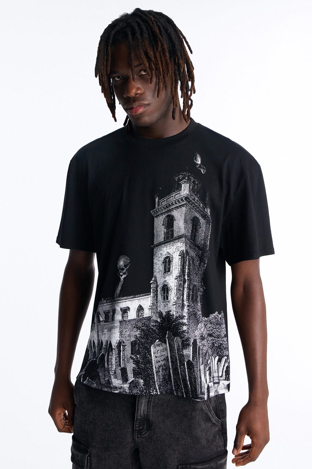 Looming Death Oversized Short Sleeve Tee - Black