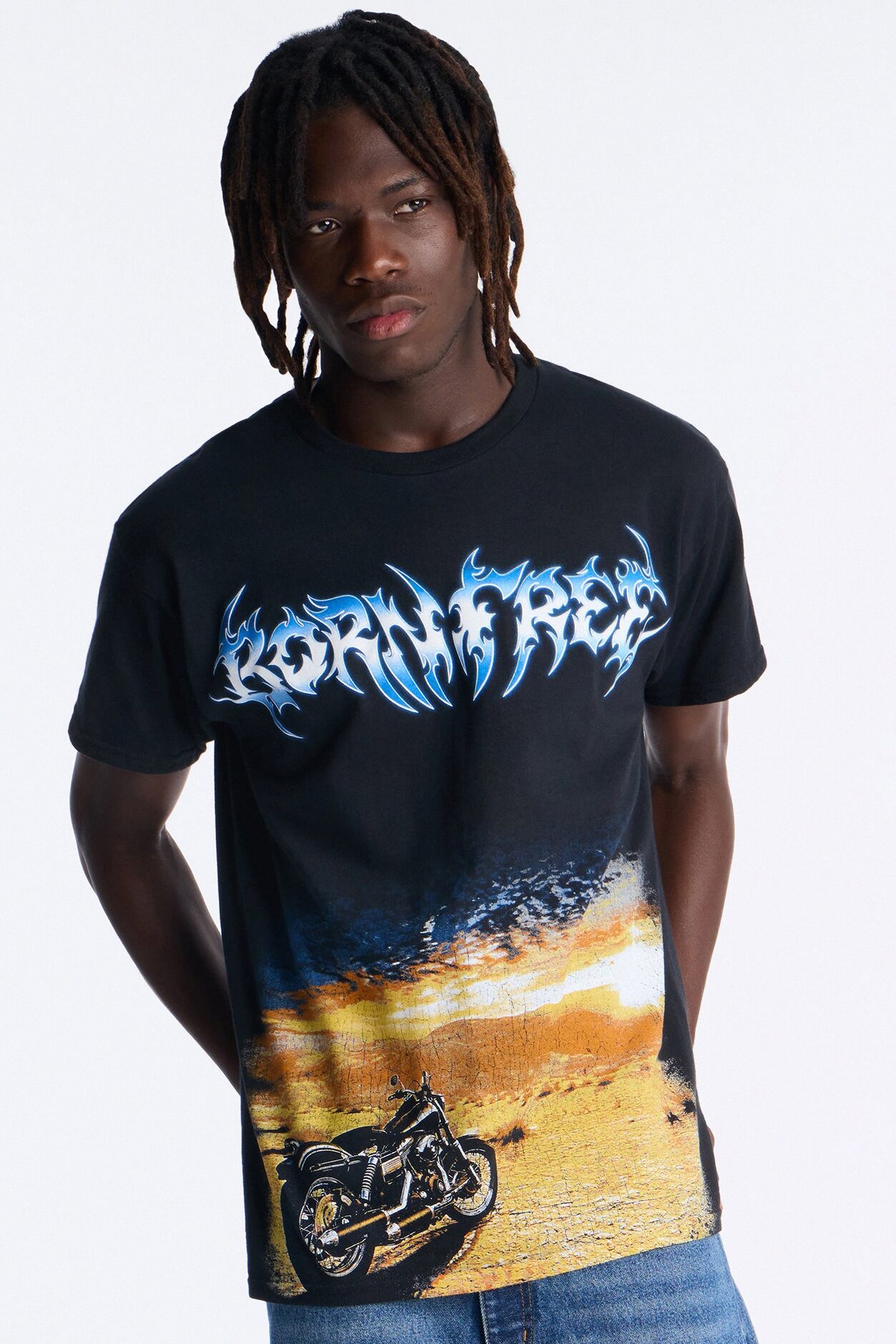 Born Free Oversized Short Sleeve Tee - Black