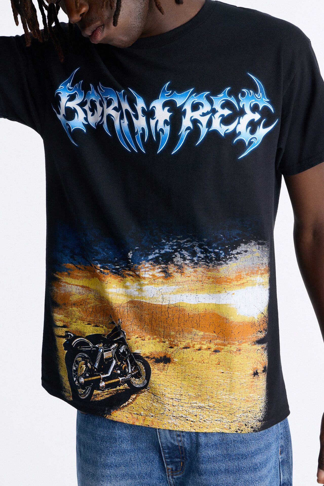 Born Free Oversized Short Sleeve Tee - Black
