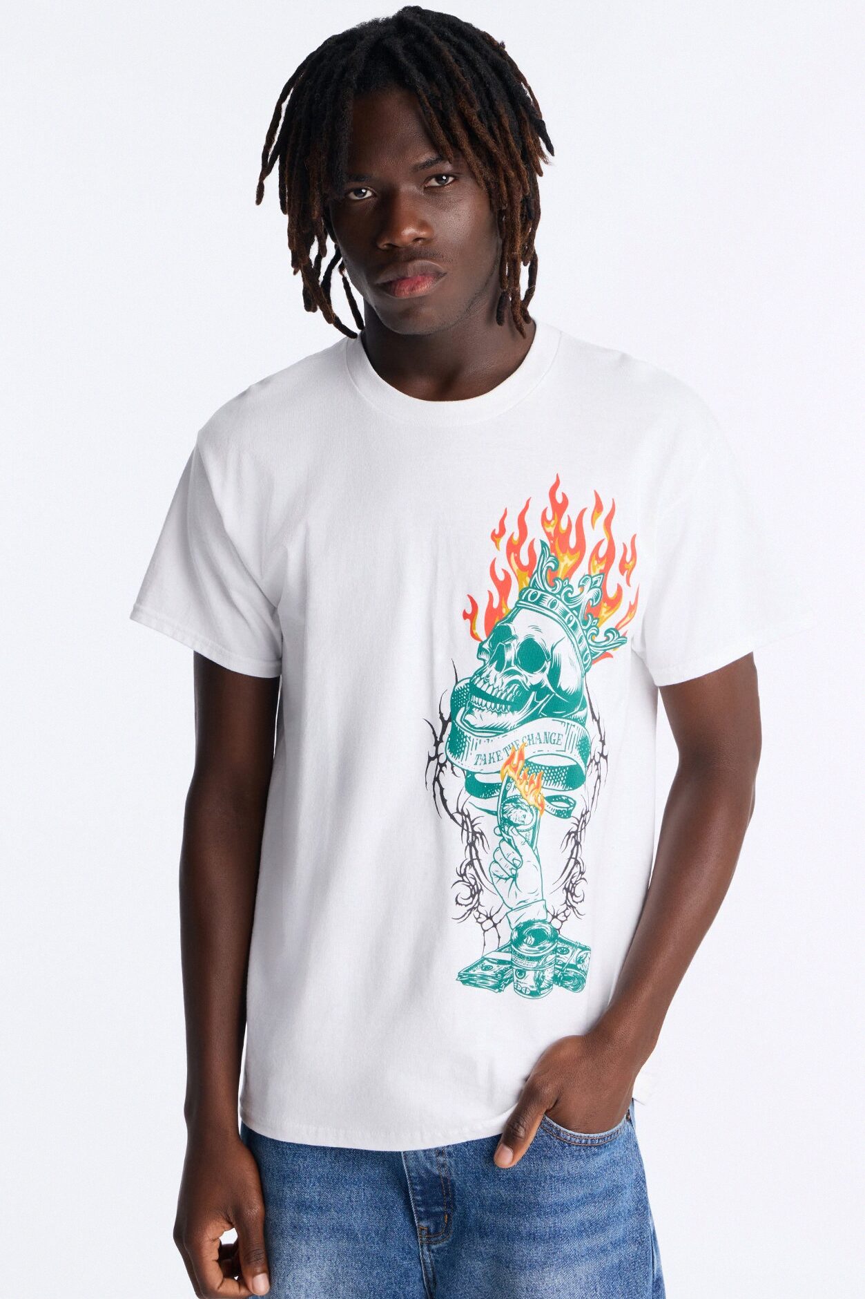 Let's Make Some Money Oversized Short Sleeve Tee - White