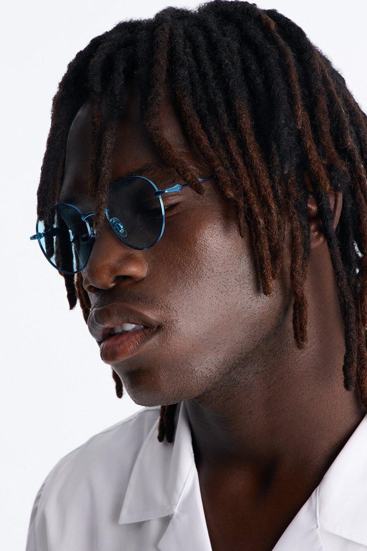 Don't Dwell On It Sunglasses - Blue/Silver