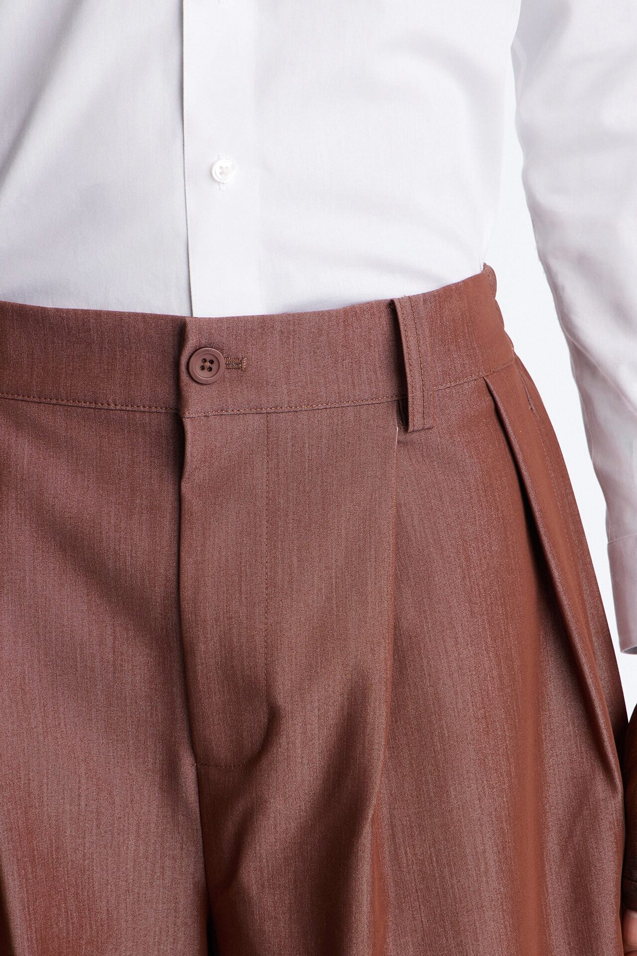 Barrel Bold Flow Trousers - Brown