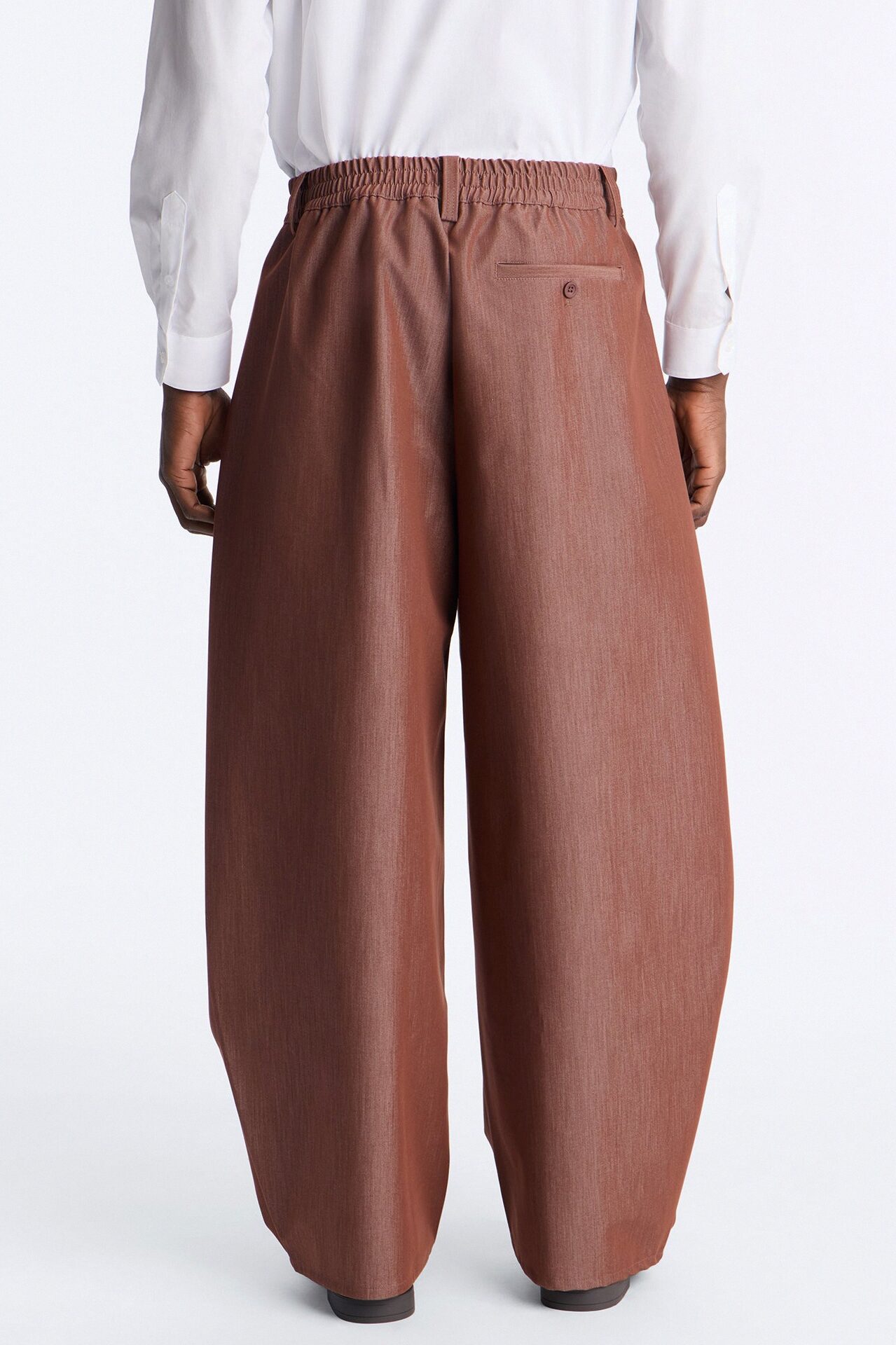 Barrel Bold Flow Trousers - Brown