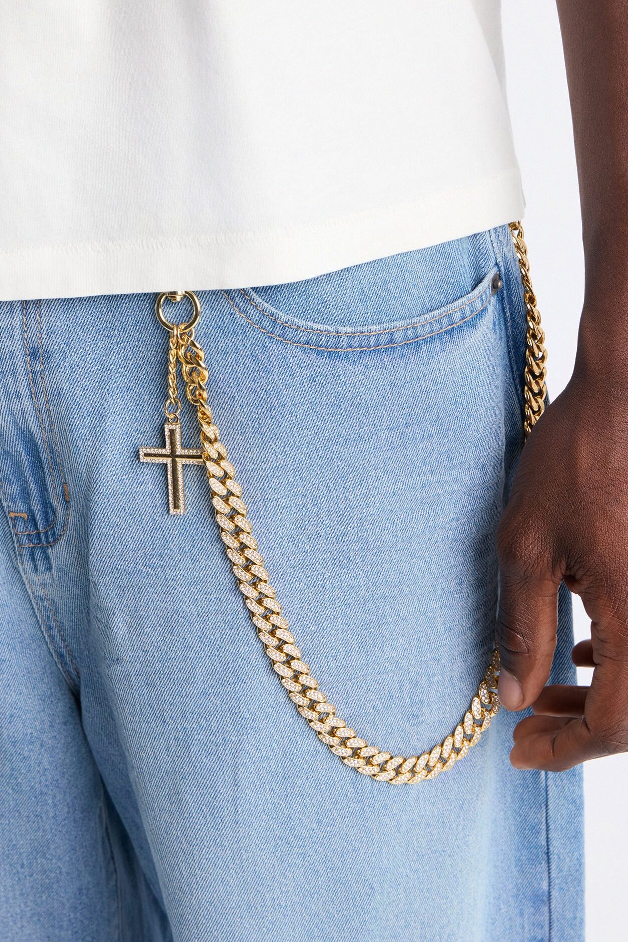Following Faith Cuban Pant Chain - Gold