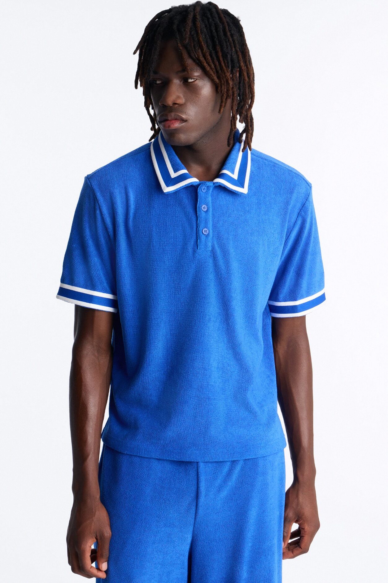 Classic Terry Cloth Polo - Blue