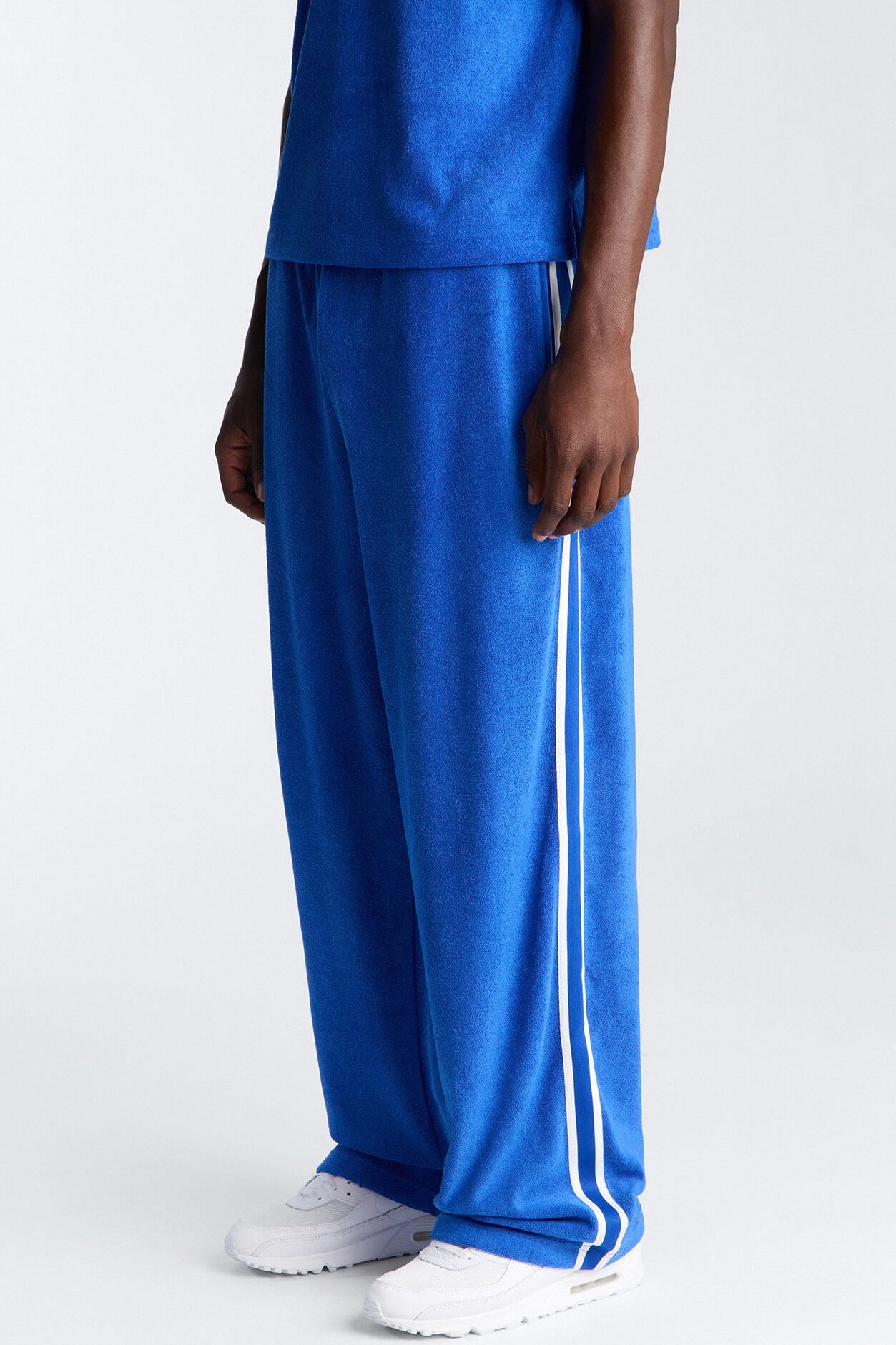 Classic Terry Cloth Baggy Pant - Blue/combo