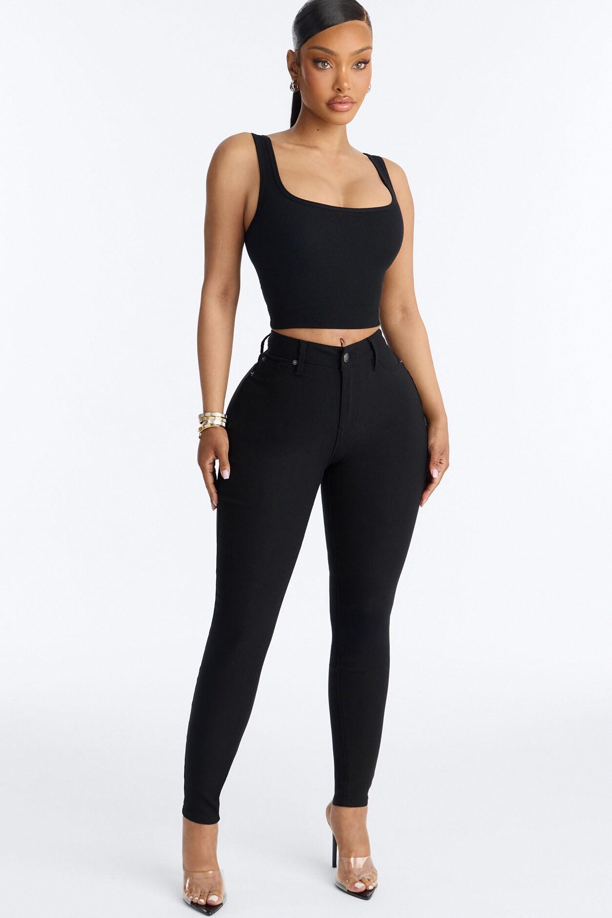 Petite Hyperstretch Skinny Pants - Black