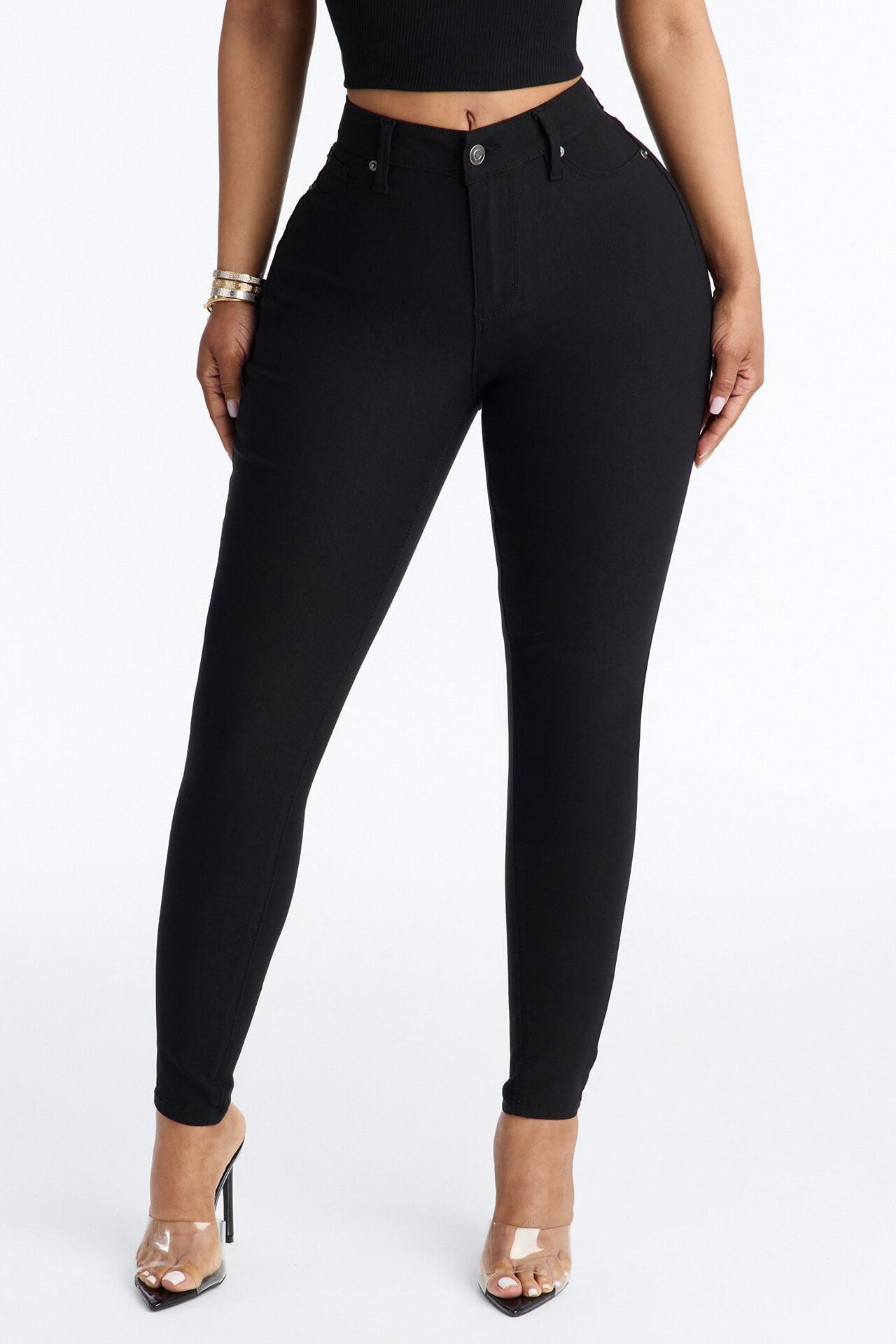 Petite Hyperstretch Skinny Pants - Black