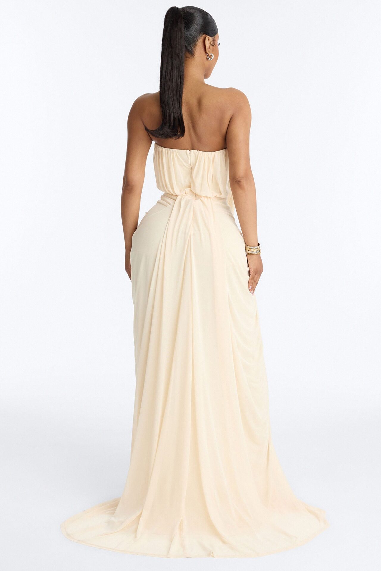 Jordynn Mesh Maxi Dress - Cream