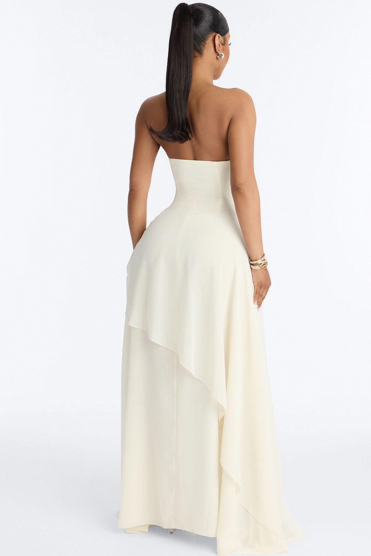 Effortless Charm Chiffon Gown - Ivory