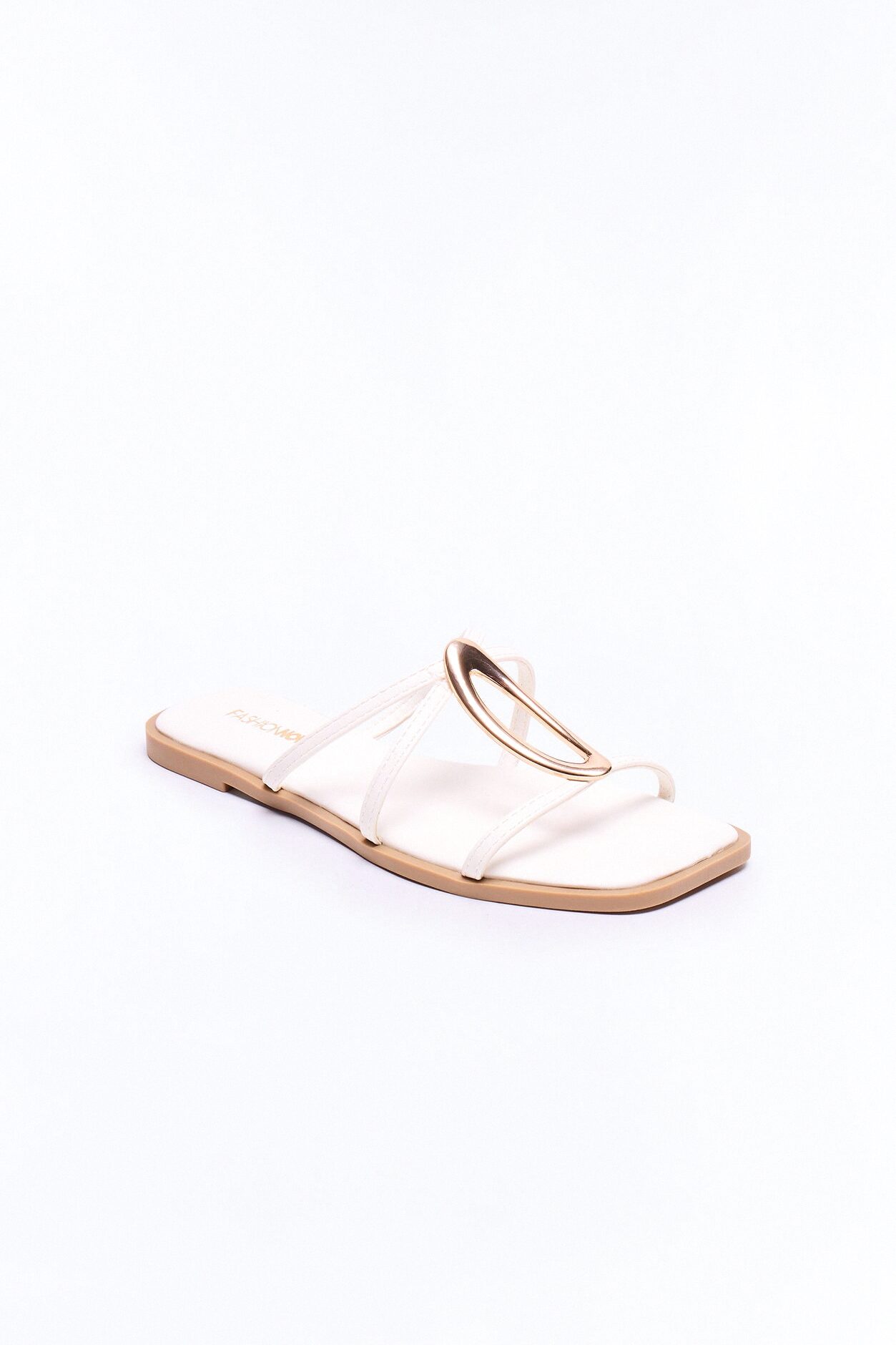 Cooler Hardware Slip On Sandals - White/Gold