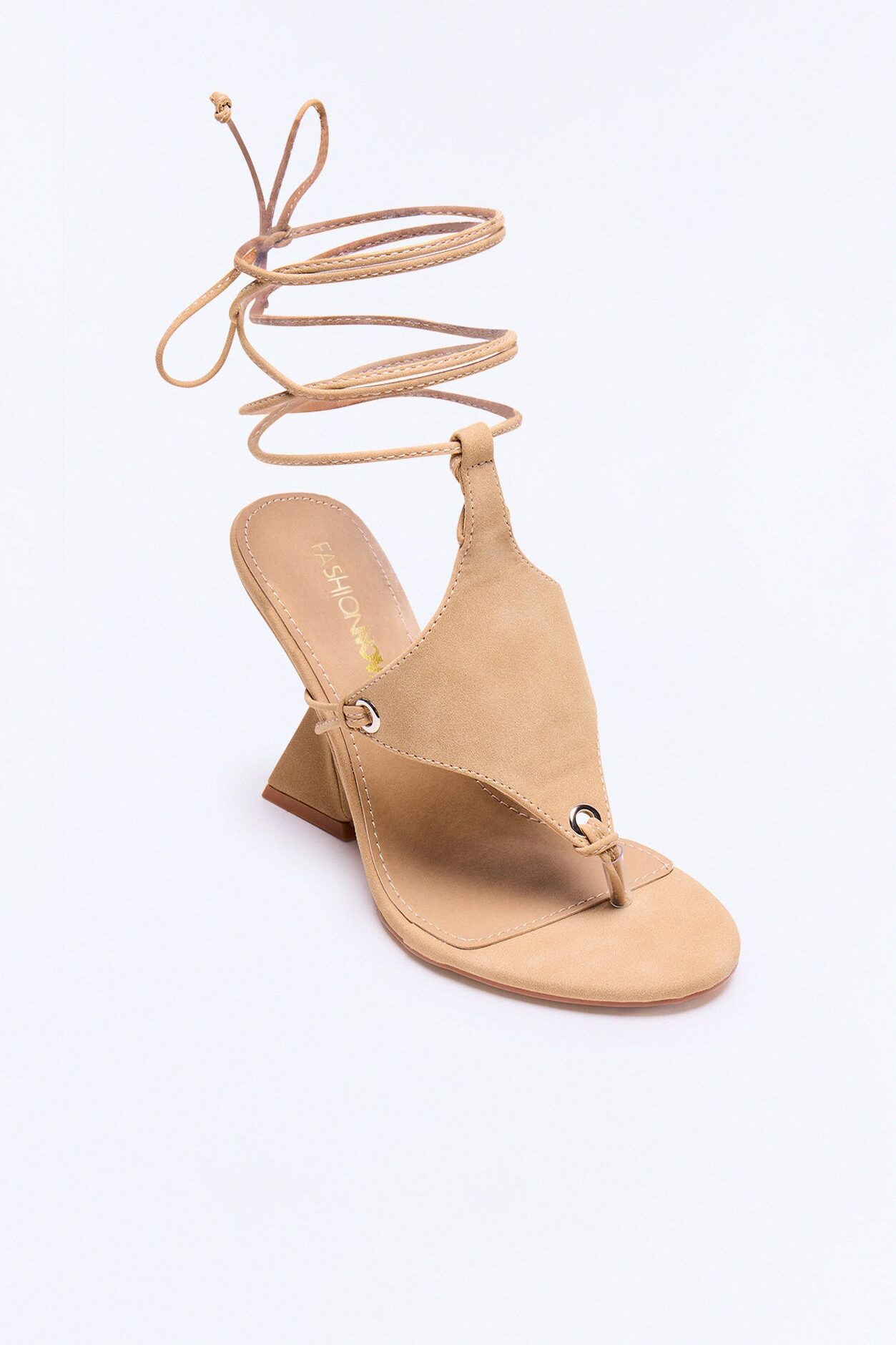 Livana Wrap Up Novelty Wedges - Taupe
