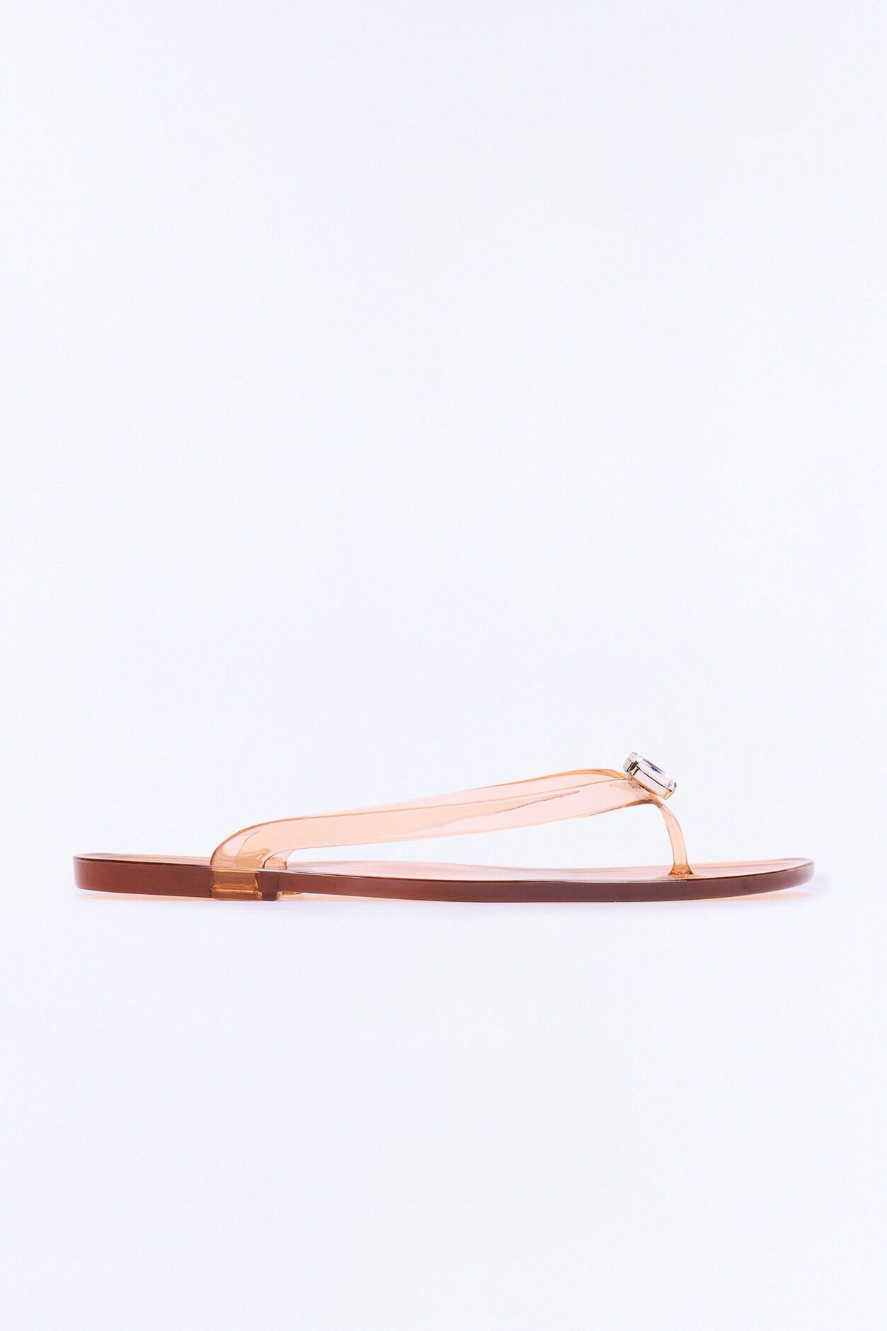 Nelia Jewel Jelly Flip Flops - Brown