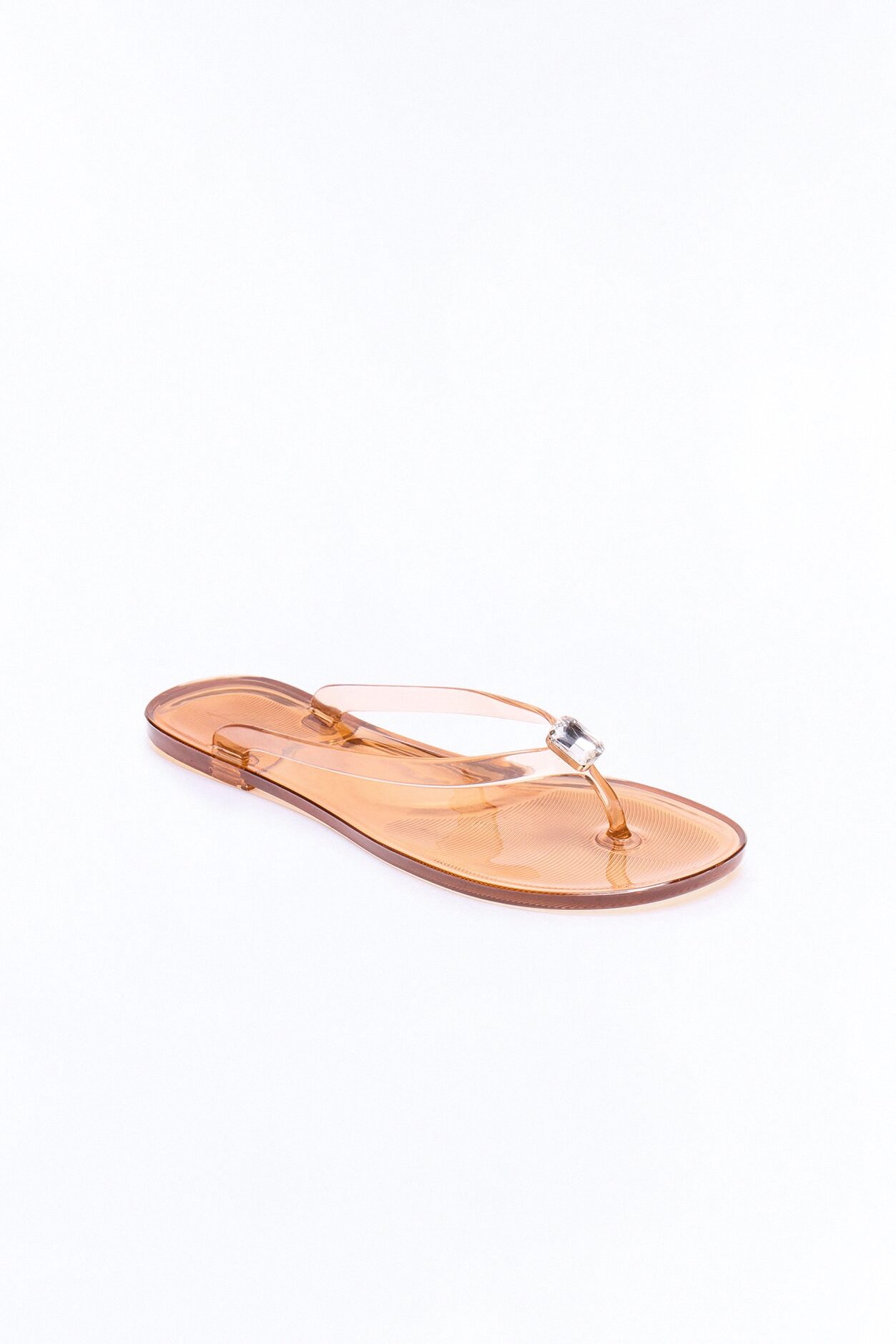 Nelia Jewel Jelly Flip Flops - Brown