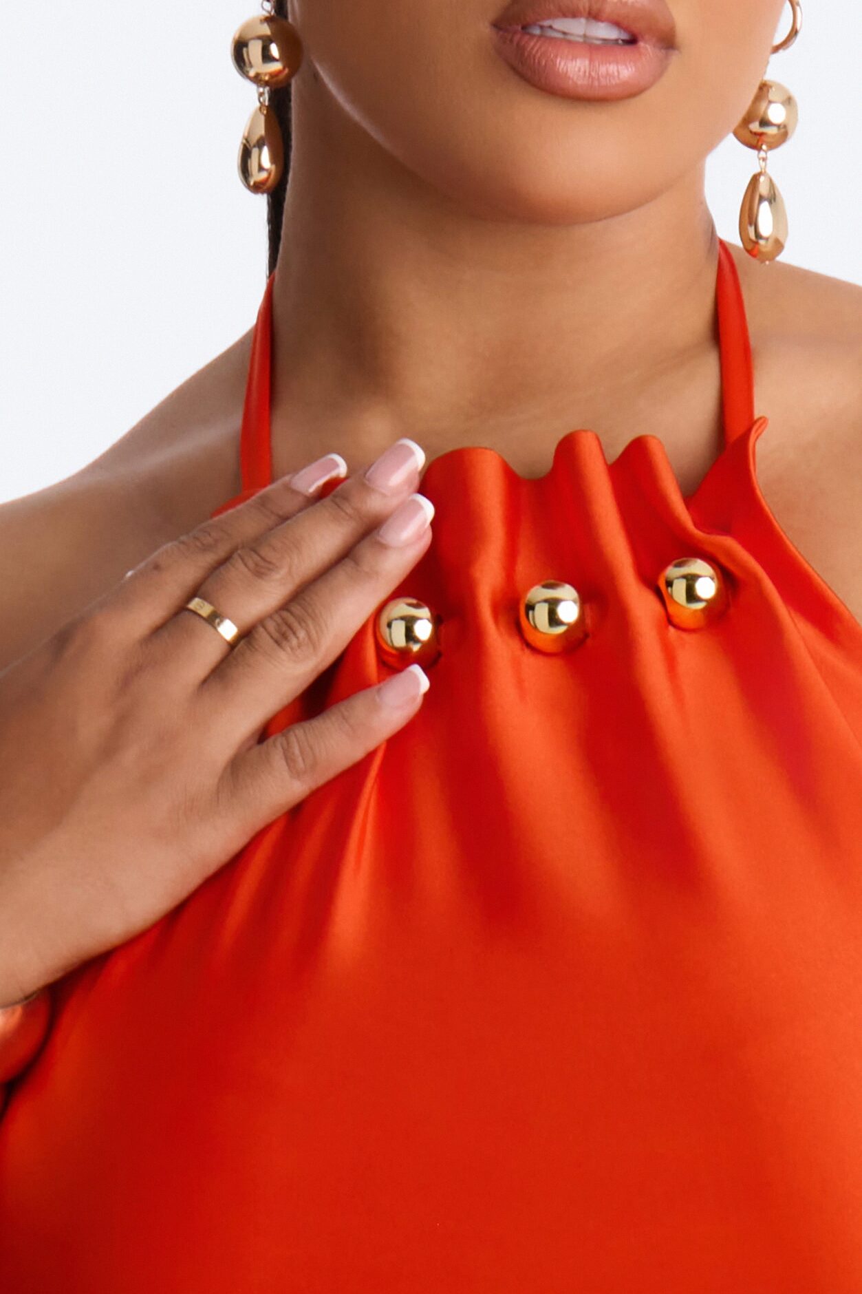 Solara Halter Maxi Dress - Orange