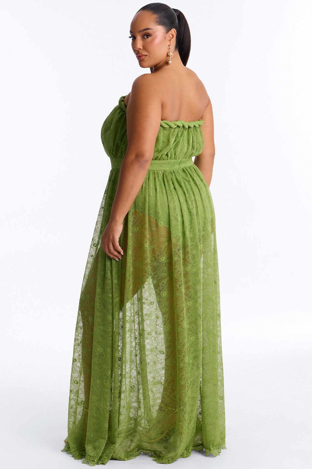 Came To Play Lace Maxi Dress - Green