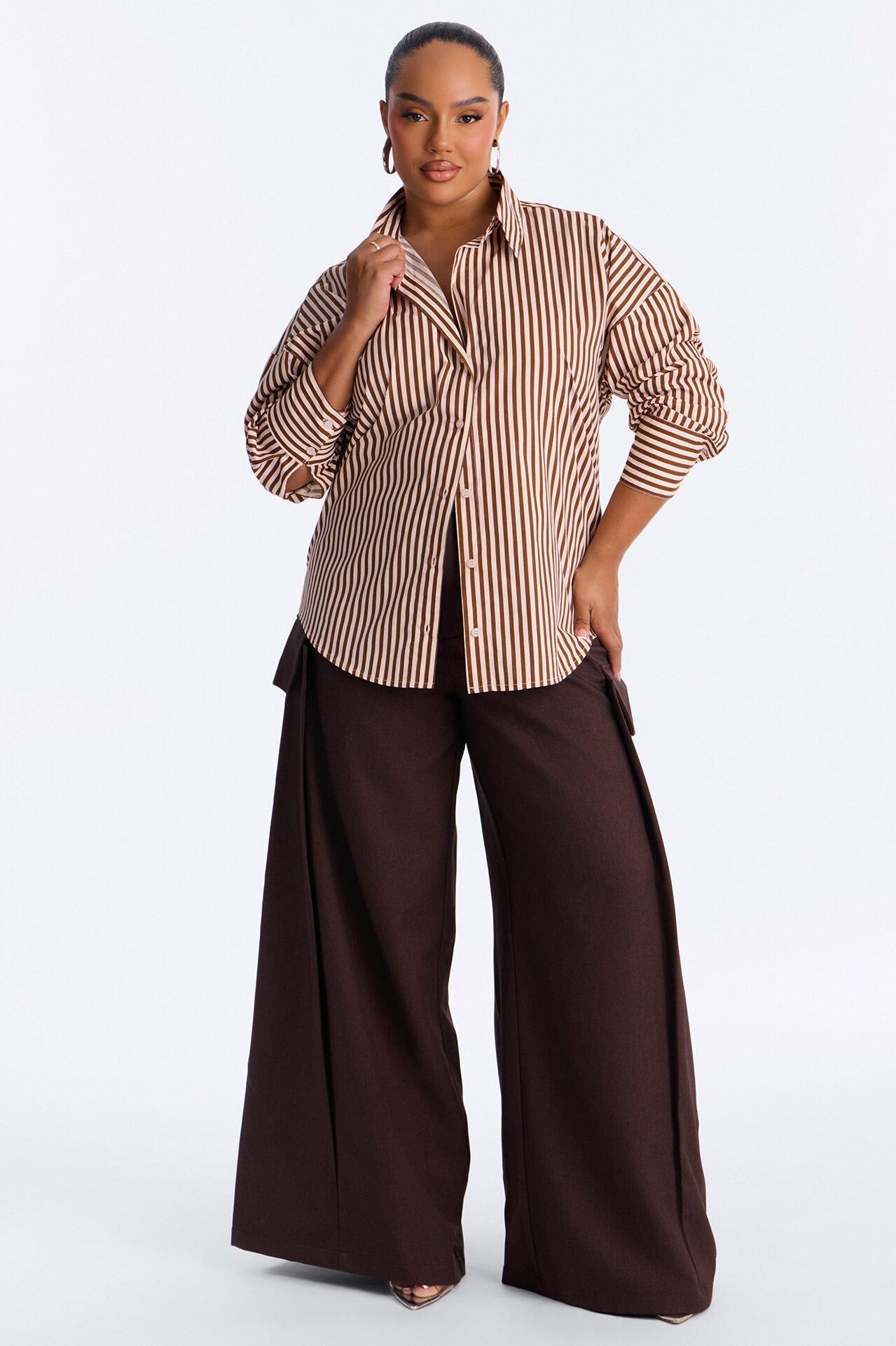 Newport Striped Shirt - Chocolate/Combo