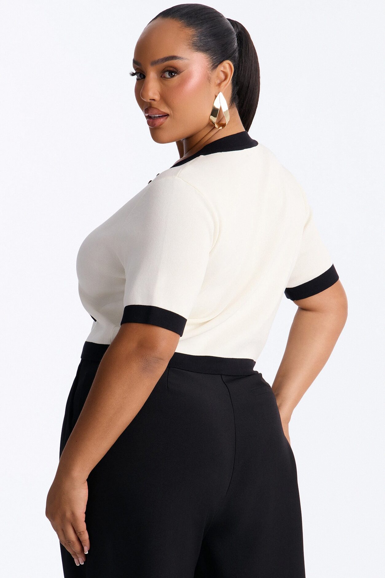 Alex Short Sleeve Cardigan - White/combo