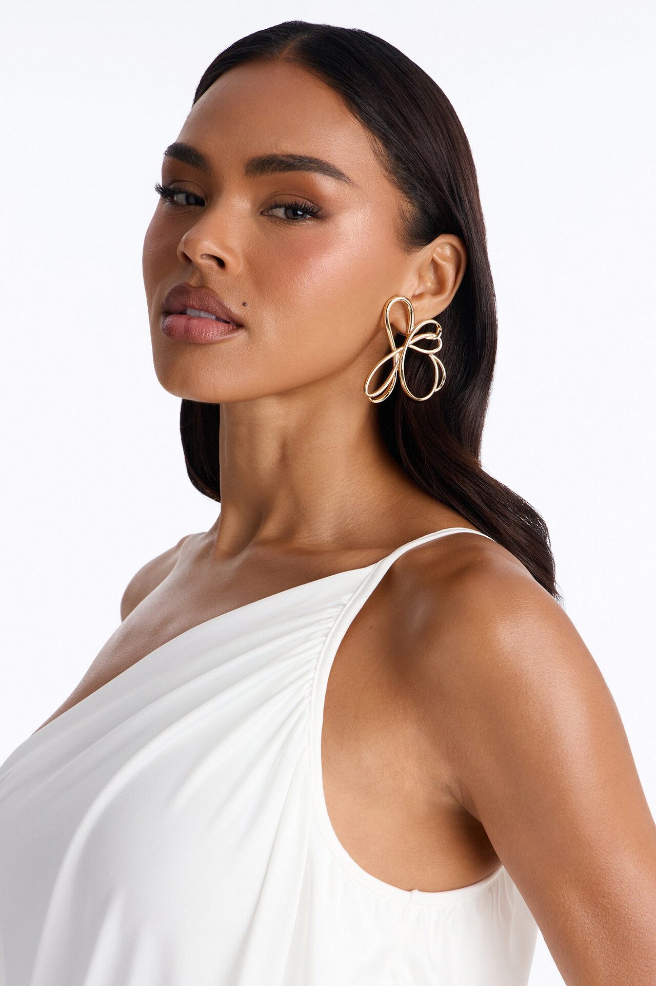 Work Of Art Abstract Earrings - Gold