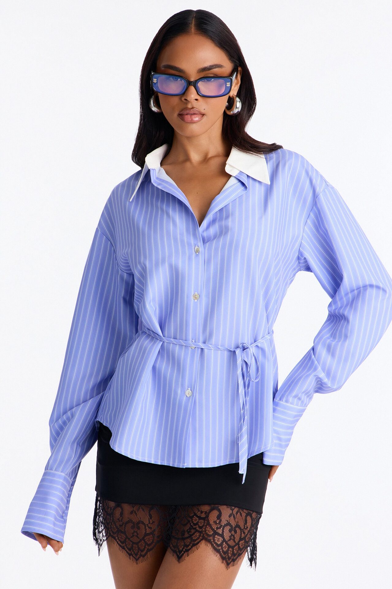 Corporate Casual Striped Shirt - Blue/combo