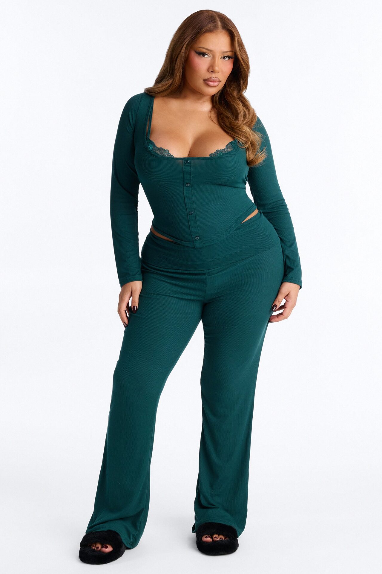 Cute And Cozy 3pc PJ Pant Set - Teal