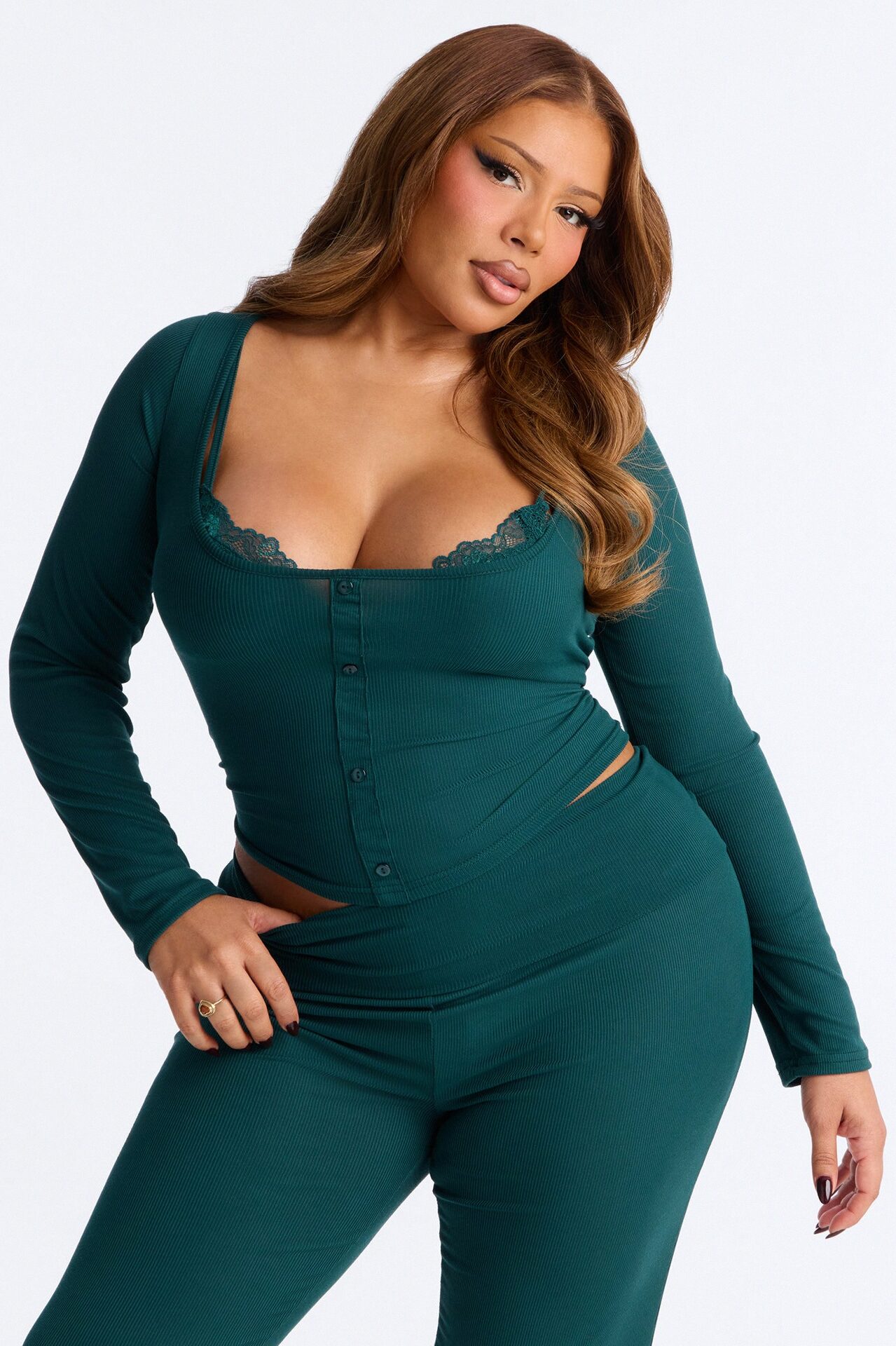 Cute And Cozy 3pc PJ Pant Set - Teal