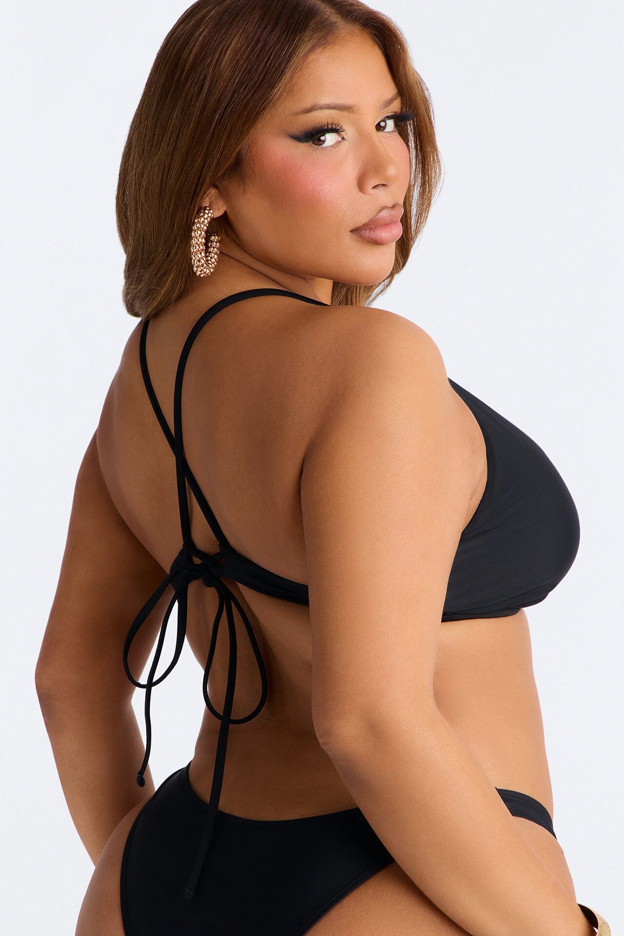 Maui Mix And Match Scoop Bralette Bikini Top - Black
