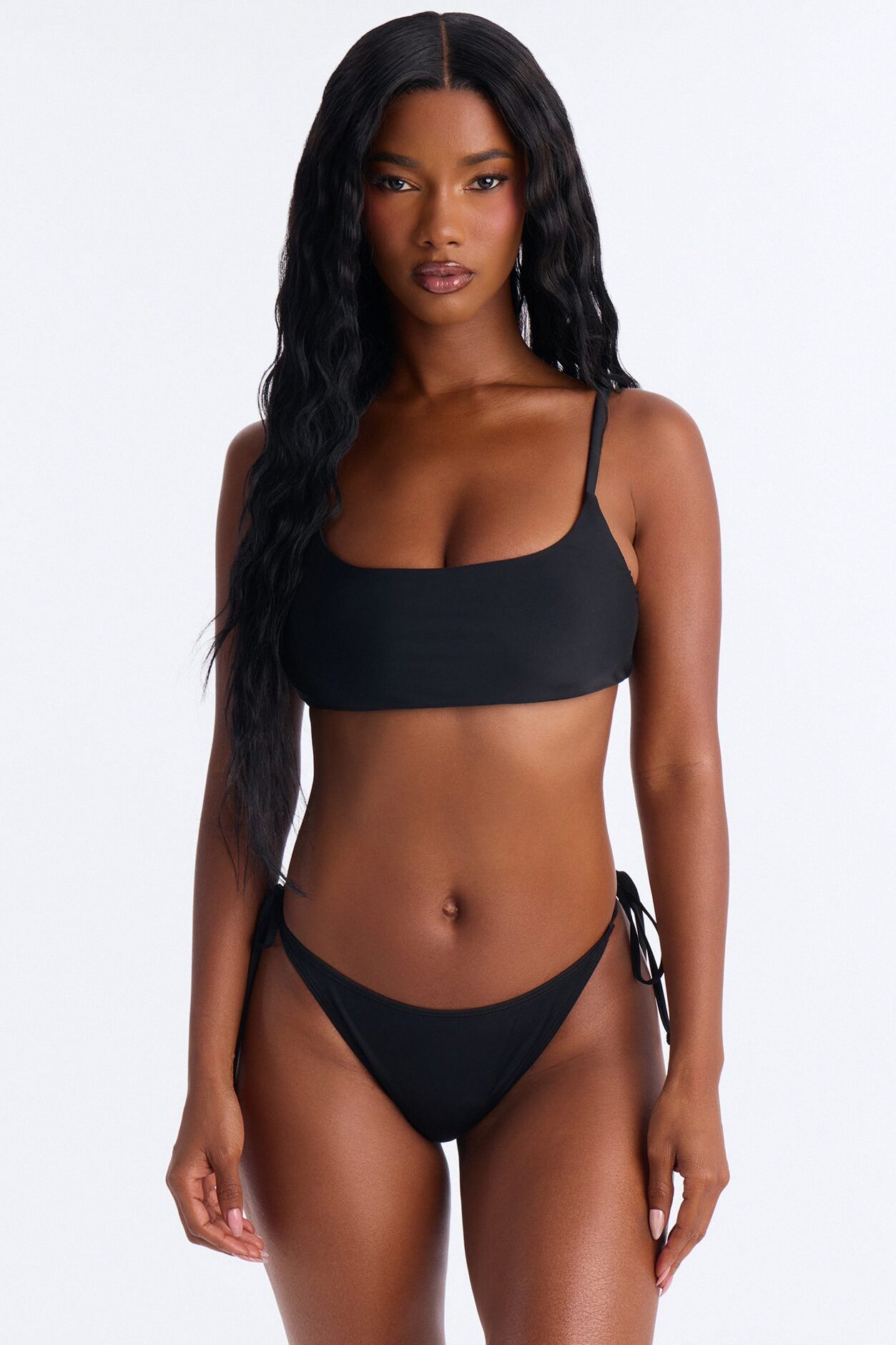 Maui Mix And Match Bralette Bikini Top - Black