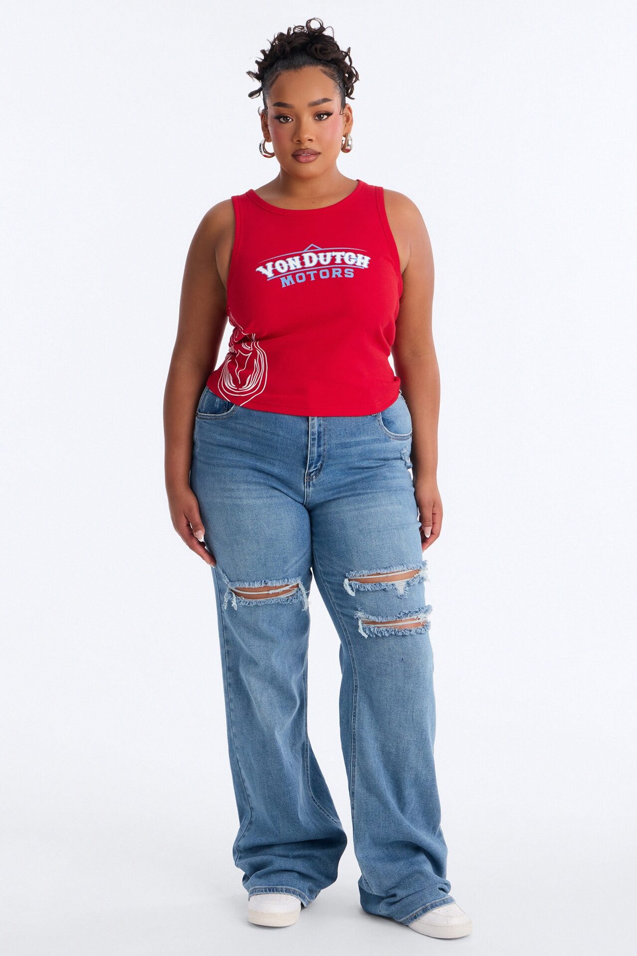 Von Dutch Americana Motor Side Screen Tank - Red