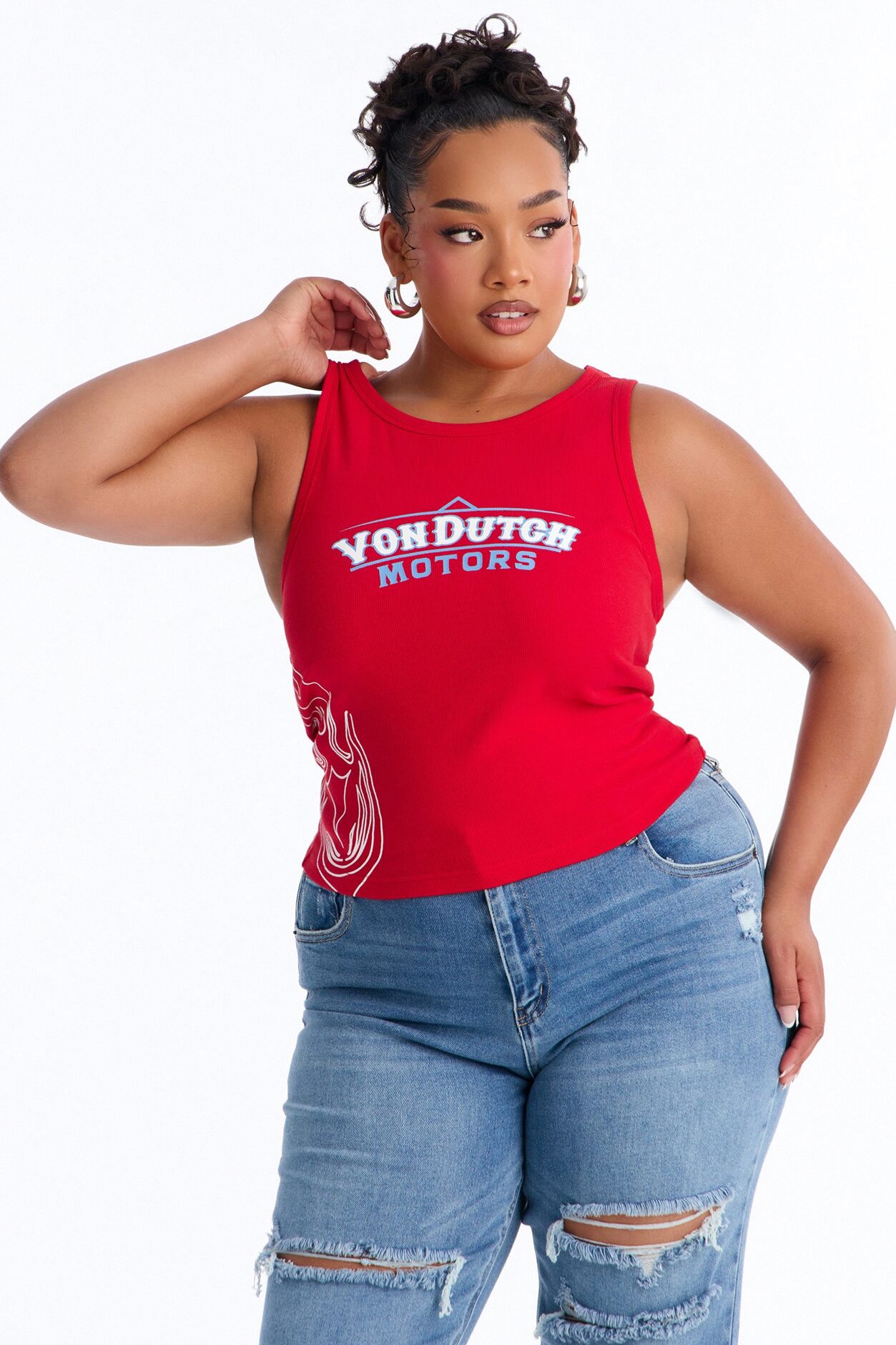 Von Dutch Americana Motor Side Screen Tank - Red