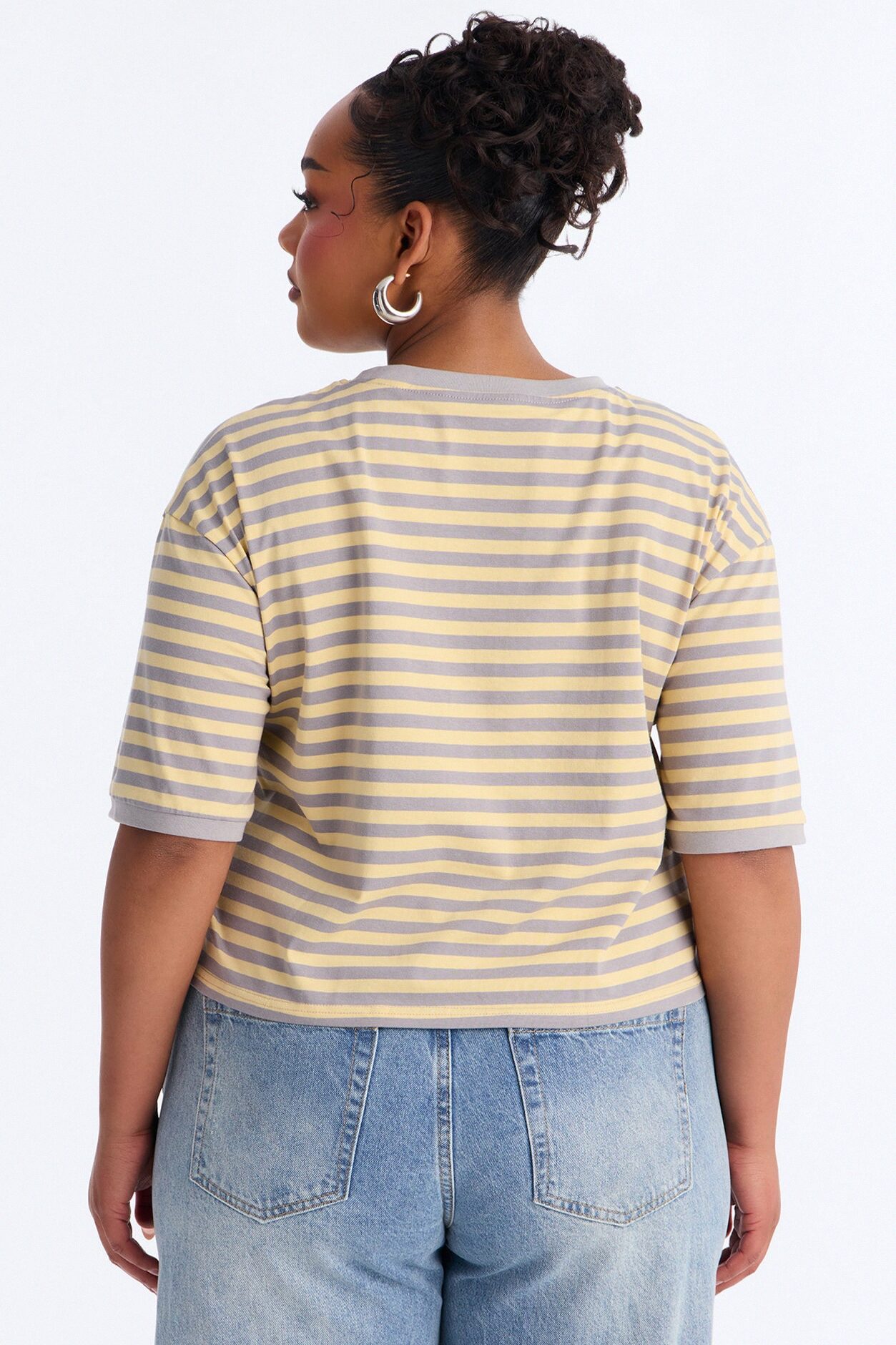 The Rolling Stones Stripe Crop Tee - Multi Color