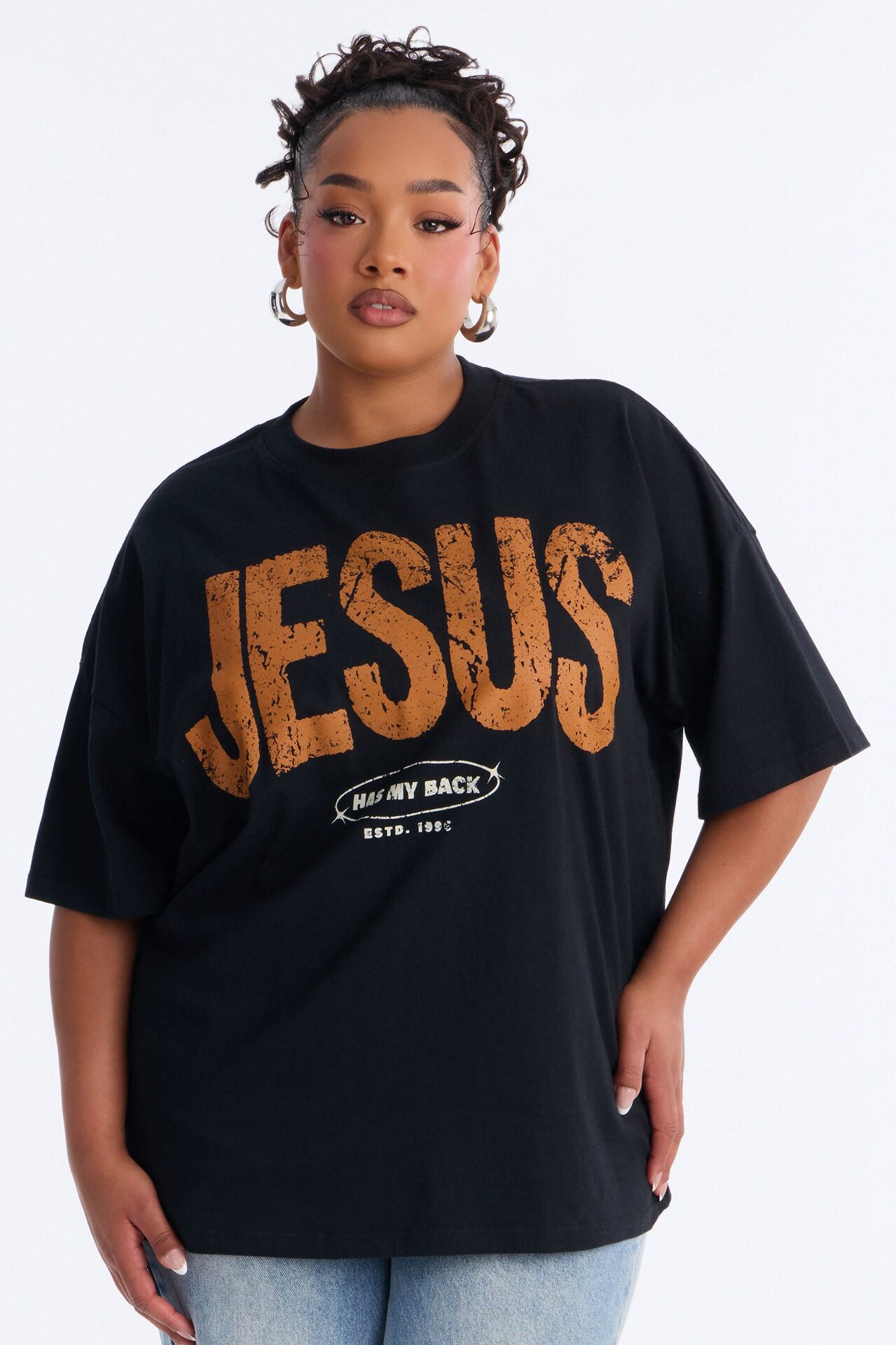 Jesus Has My Back T-Shirt - Black