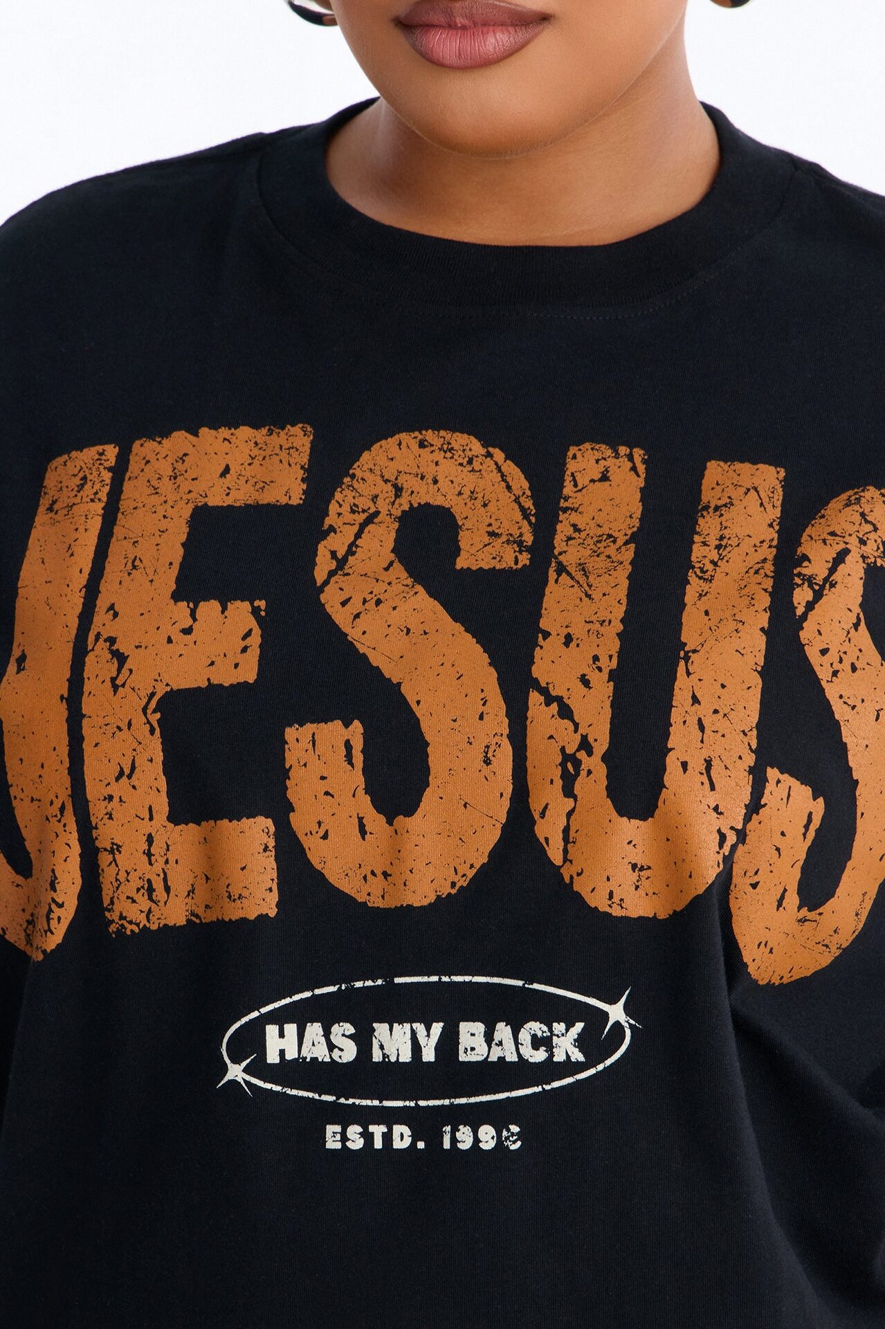 Jesus Has My Back T-Shirt - Black