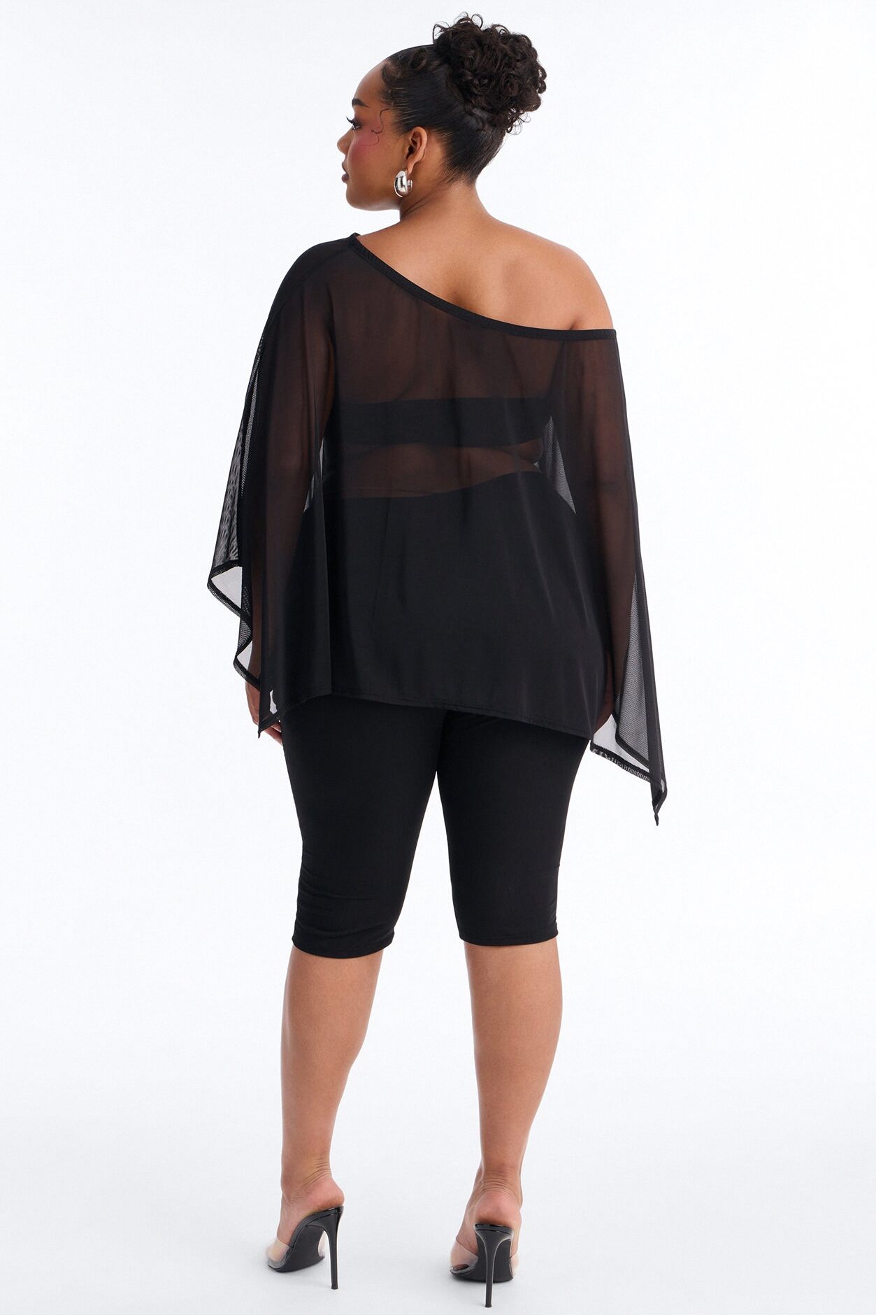 Eva Off Shoulder 3 Piece Capri Set - Black