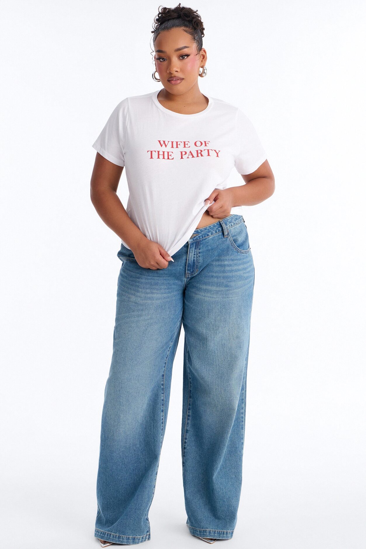 Wife Of The Party Tee - White