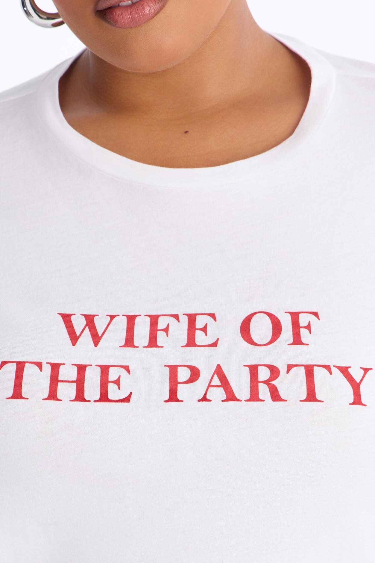 Wife Of The Party Tee - White