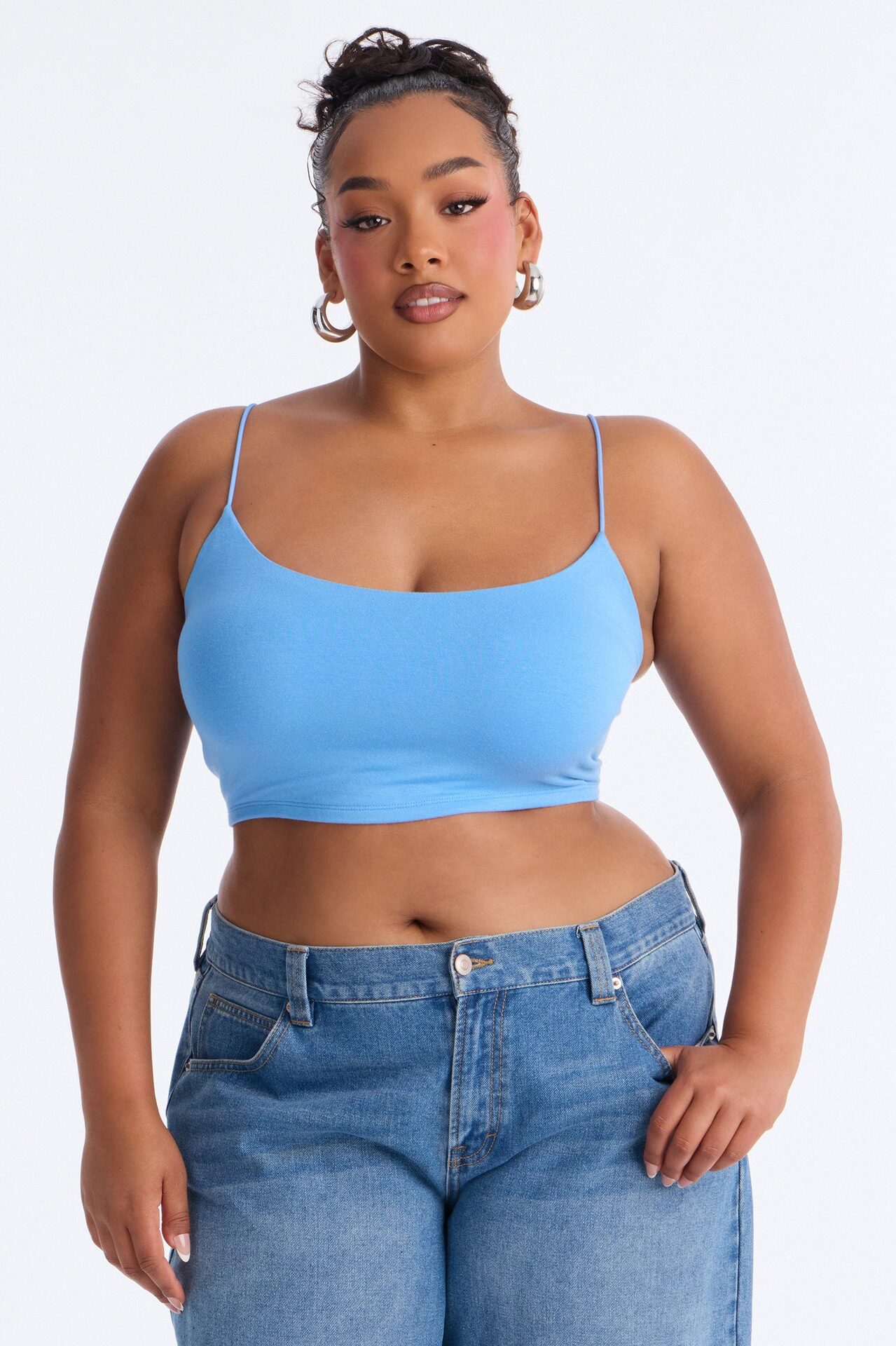 Kiki Super Cropped Top - Periwinkle