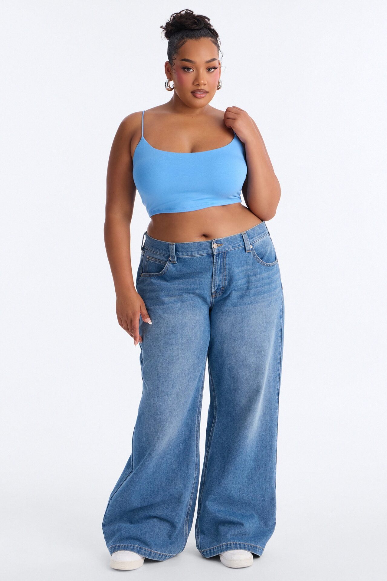 Kiki Super Cropped Top - Periwinkle