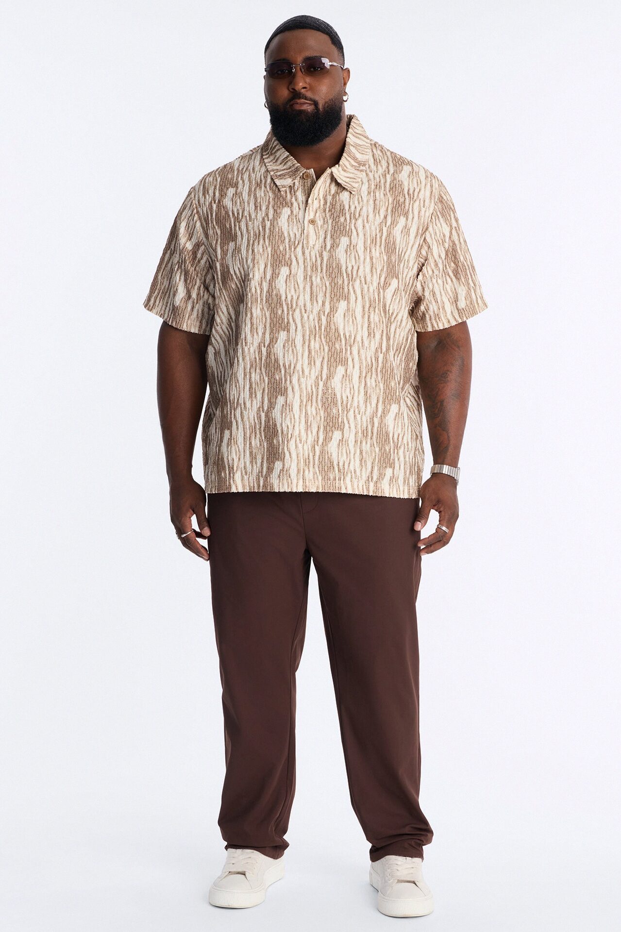 Starry Night Polo - Brown/combo