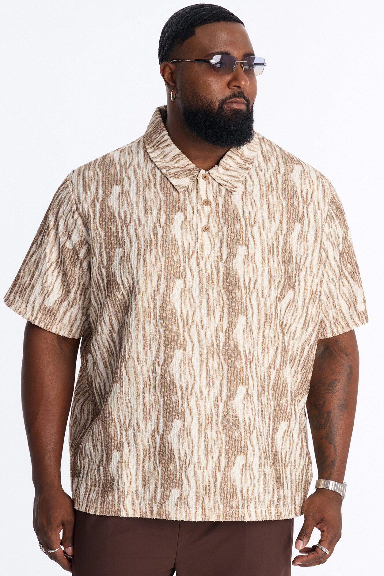 Starry Night Polo - Brown/combo