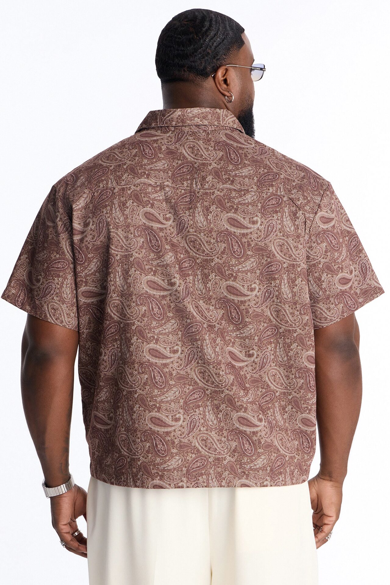 Relaxed Cormonte Paisley Polo - Brown