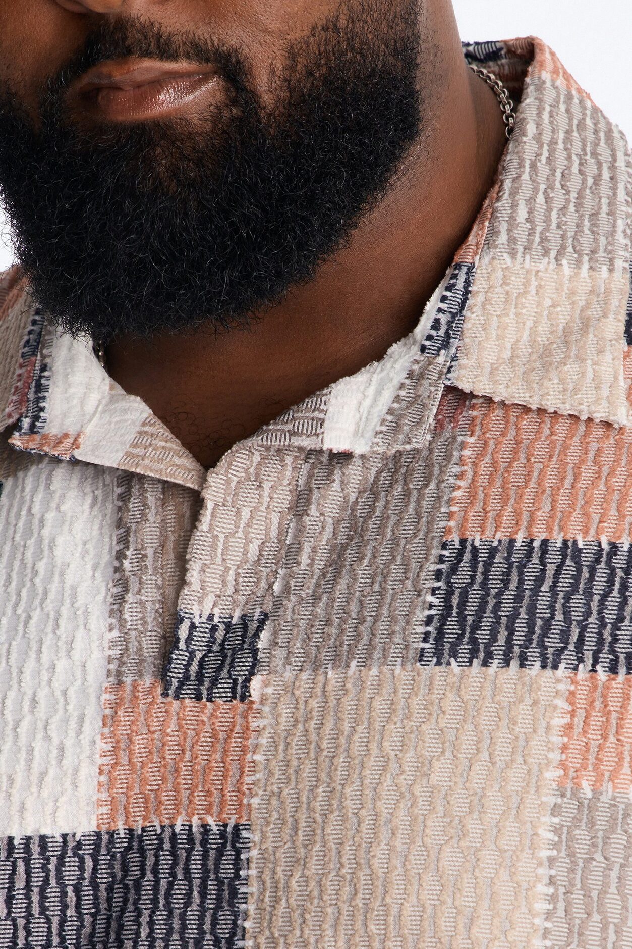 Blueprint Patchwork Johnny Collar Polo - MultiColor