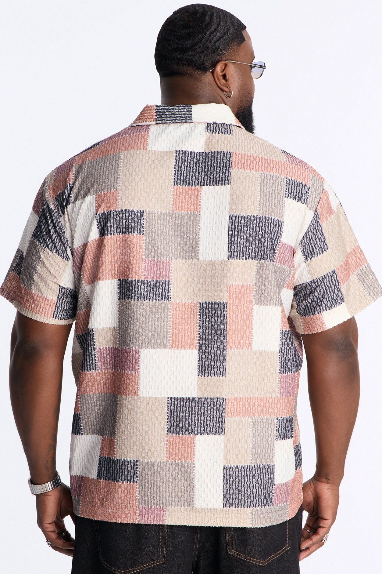 Blueprint Patchwork Johnny Collar Polo - MultiColor