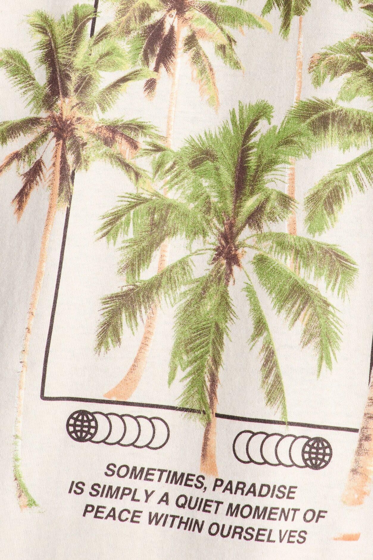 In Paradise Dreaming Oversized Short Sleeve Tee - Natural