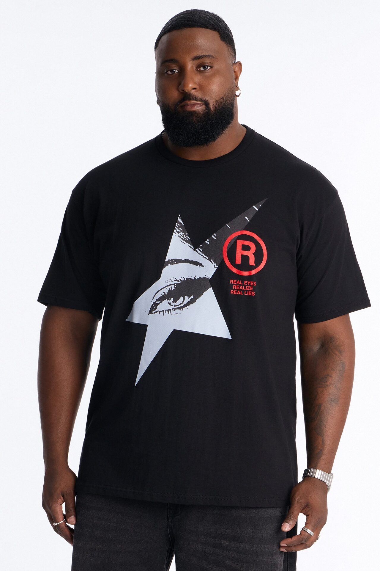 Real Eyes Lie Short Sleeve Tee - Black