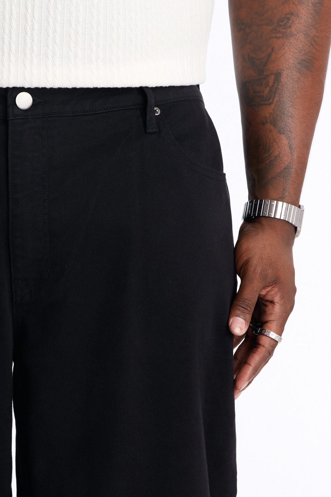 Mac Chino Baggy 5 Pocket Pant - Black