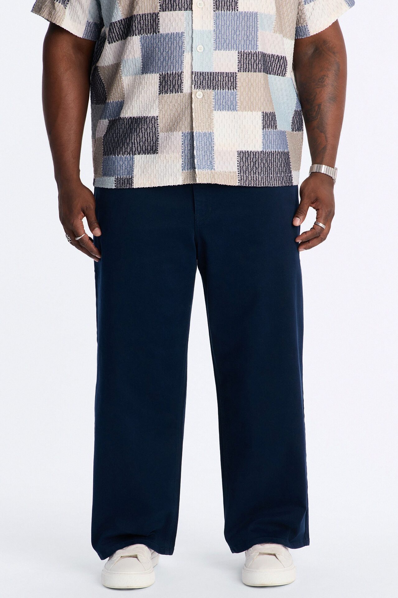 Mac Chino Baggy 5 Pocket Pant - Navy