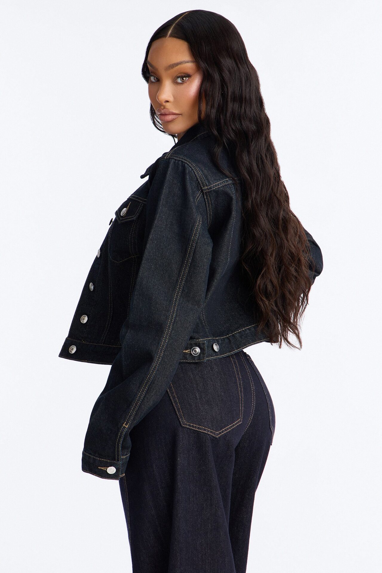 Hannah Classic Denim Trucker Jacket - Dark Denim