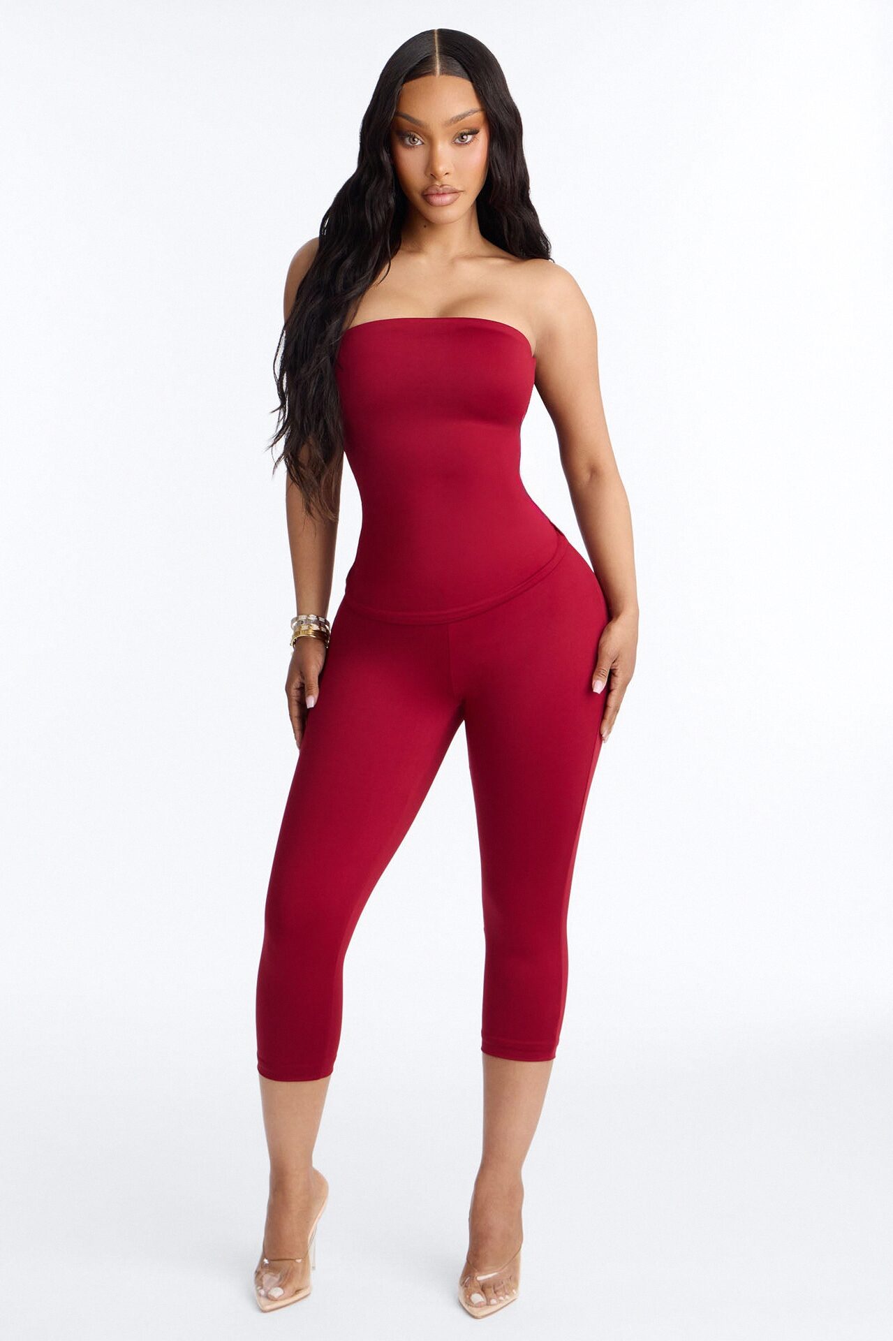 Contour Double Lined Tube Top - DarkRed
